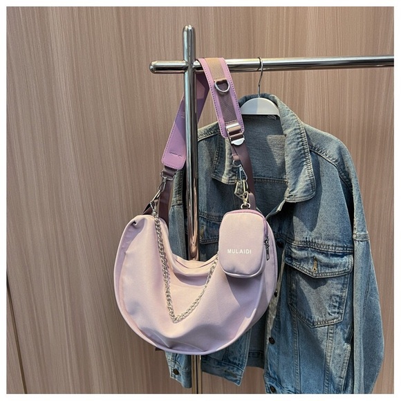 Canvas bag versatile casual large capacity shoulder bag dumpling bag - Picture 2 of 5